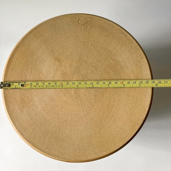 Handmade Art Pottery Ceramic Water Dispenser Crock White Floral on Yellow Signed - Picture 12 of 16